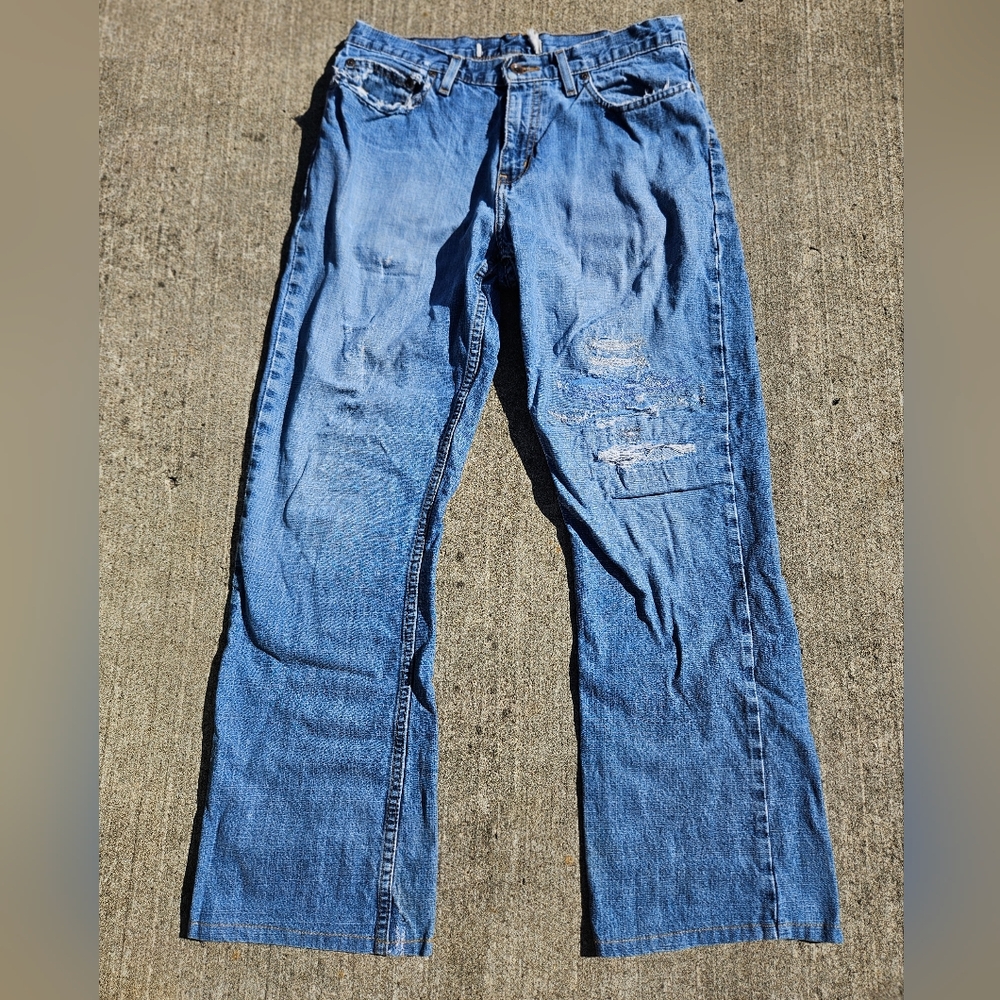 Urban Pipeline Distressed Low Rise Mens Jeans 32×32 Womens Baggy Sydney Sweeny